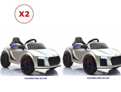 صورة سيارتين اودي اطفال ماطورين 12 فولت